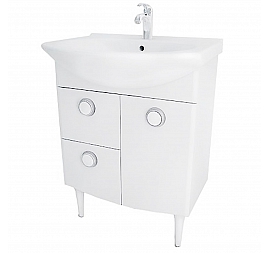 Тумба с умывальником Triton Лира 60 см 2 ящика левая