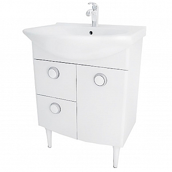 Тумба с умывальником Triton Лира 60 см 2 ящика левая