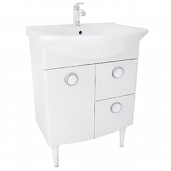 Тумба с умывальником Triton Лира 65 см 2 ящика правая