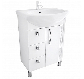 Тумба с умывальником Triton Кристи 55 см 3 ящика левая