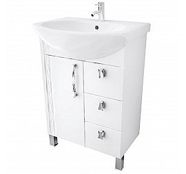 Тумба с умывальником Triton Кристи 55 см 3 ящика правая
