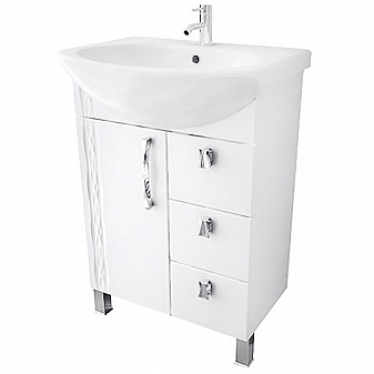 Тумба с умывальником Triton Кристи 55 см 3 ящика правая