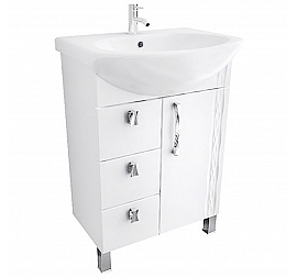 Тумба с умывальником Triton Кристи 60 см 3 ящика левая