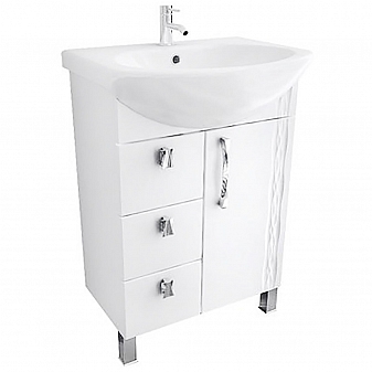 Тумба с умывальником Triton Кристи 60 см 3 ящика левая