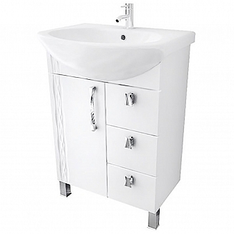 Тумба с умывальником Triton Кристи 60 см 3 ящика правая