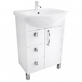 Тумба с умывальником Triton Кристи 65 см 3 ящика левая