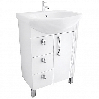 Тумба с умывальником Triton Кристи 70 см 3 ящика левая