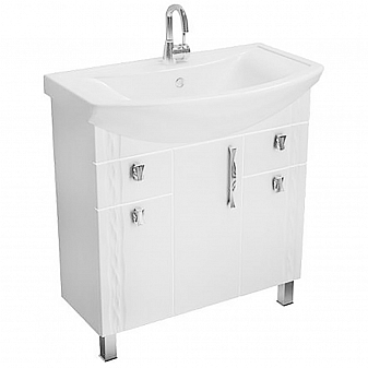 Тумба с умывальником Triton Кристи 80 см 2 ящика правая