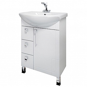 Тумба с умывальником Triton Диана 55 см 3 ящика левая