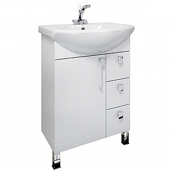 Тумба с умывальником Triton Диана 55 см 3 ящика правая