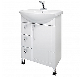 Тумба с умывальником Triton Диана 70 см 3 ящика левая