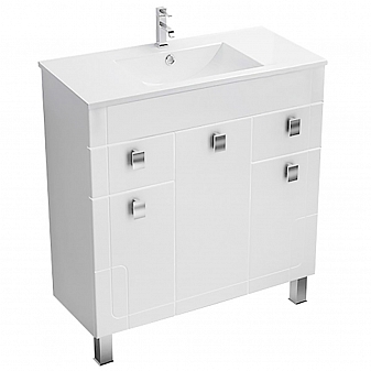 Тумба с умывальником Triton Диана 100 см с корзиной для белья