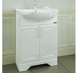 Тумба с умывальником Санта Сиэтл 60 см на цоколе