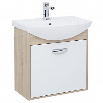 Тумба с умывальником Aquanet Грейс 65 см 1 ящик дуб сонома/белый