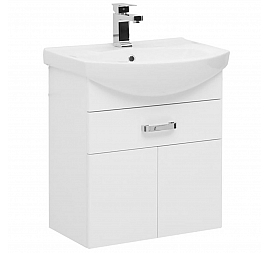 Тумба с умывальником Aquanet Ирис 60 см с ящиком