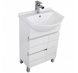 Тумба с умывальником Aquanet Доминика 55 см белая