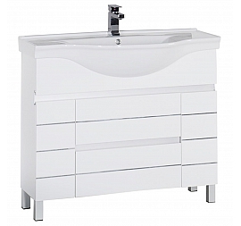 Тумба с умывальником Aquanet Доминика 100 см белая