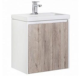 Тумба с умывальником Aquanet Клио 60 см дуб кантри/белый