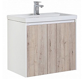 Тумба с умывальником Aquanet Клио 70 см дуб кантри/белый