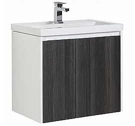 Тумба с умывальником Aquanet Клио 70 см эвкалипт мистери/белый