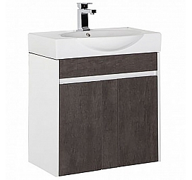 Тумба с умывальником Aquanet Коста 65 см белый/дуб антик