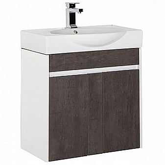 Тумба с умывальником Aquanet Коста 65 см белый/дуб антик