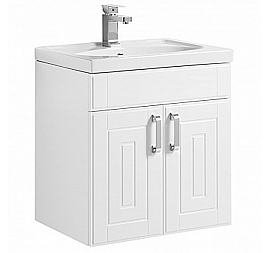 Тумба с умывальником Aquanet Рондо 60 см 2 дверцы белая