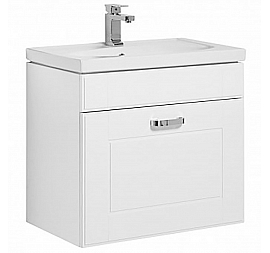 Тумба с умывальником Aquanet Рондо 60 см 1 ящик белая