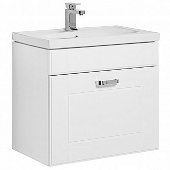 Тумба с умывальником Aquanet Рондо 60 см 1 ящик белая