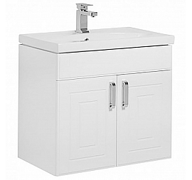 Тумба с умывальником Aquanet Рондо 70 см 2 дверцы белая