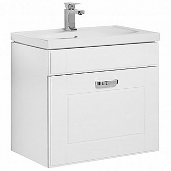 Тумба с умывальником Aquanet Рондо 70 см 1 ящик белая