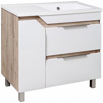 Тумба с умывальником Runo Родос 85 см левая