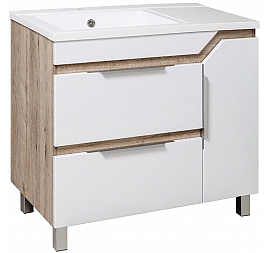 Тумба с умывальником Runo Родос 85 см правая