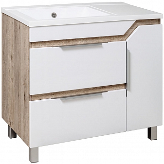 Тумба с умывальником Runo Родос 85 см правая