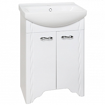 Тумба с умывальником Runo Лотос 60 см