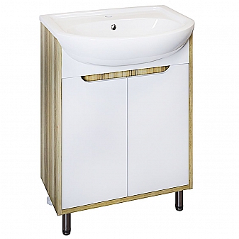 Тумба с умывальником Runo Эко 60 см