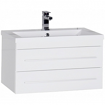 Тумба с умывальником Aquanet Нота 75 см белая