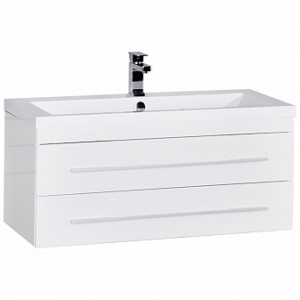 Тумба с умывальником Aquanet Нота 90 см белая