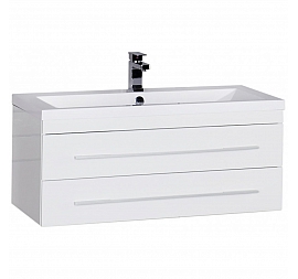 Тумба с умывальником Aquanet Нота 100 см белая