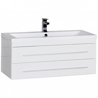 Тумба с умывальником Aquanet Нота 100 см белая