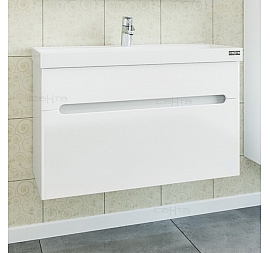 Тумба с умывальником Санта Лондон 224004л 80 см подвесная