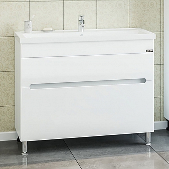 Тумба с умывальником Санта Лондон 224009л 100 см напольная