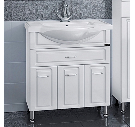 Тумба с умывальником Санта Монарх 80 см белая