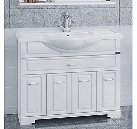 Тумба с умывальником Санта Монарх 700127 105 см на цоколе