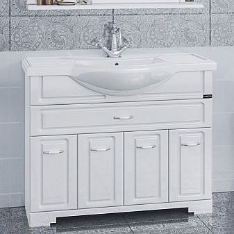 Тумба с умывальником Санта Монарх 700127 105 см на цоколе