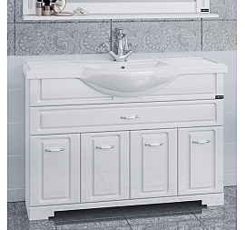 Тумба с умывальником Санта Монарх 700128 120 см на цоколе