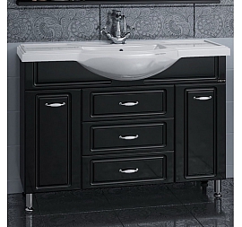 Тумба с умывальником Санта Монарх 700160 120 см черная