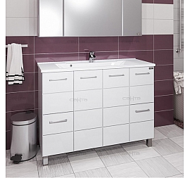 Тумба с умывальником Санта Омега 207043 120 см напольная