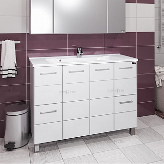 Тумба с умывальником Санта Омега 207043 120 см напольная