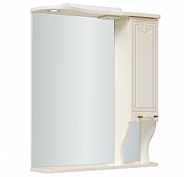 Шкаф зеркальный Runo Кантри 65 см крем